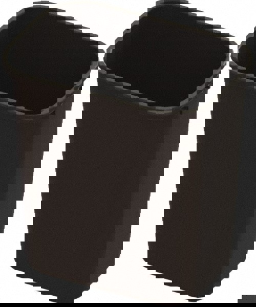 28 Qt Rectangle Black Trash Can